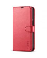 TUCCH iPhone 13 Pro Wallet Case, iPhone 13 Pro PU Leather Case, Folio Flip Cover with RFID Blocking and Kickstand - Bright Red