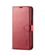 TUCCH iPhone 13 Pro Wallet Case, iPhone 13 Pro PU Leather Case, Folio Flip Cover with RFID Blocking and Kickstand - Dark Red