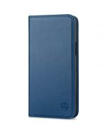 SHIELDON iPhone 15 Plus Genuine Leather Wallet Case, iPhone 15 Plus Magnet Phone Case - Royal Blue