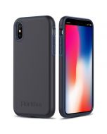 SHIELDON iPhone X / iPhone XS Case - Dark blue grey Case for Apple iPhone X / iPhone 10 - Plateau Series