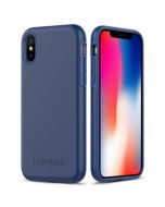SHIELDON iPhone XS / iPhone X Case - Middle blue Case for Apple iPhone X / iPhone 10 - Plateau Series