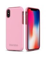 SHIELDON iPhone XS / iPhone X Case -  Pink color Case for Apple iPhone X / iPhone 10 - Plateau Series