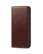 SHIELDON SAMSUNG Galaxy S23FE Wallet Case, SAMSUNG S23FE Leather Cover Flip Folio Book Case - Retro Coffee