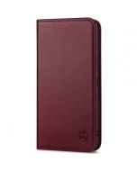 SHIELDON SAMSUNG Galaxy A54 Wallet Case, SAMSUNG A54 Genuine Leather Case RFID Blocking Card Holder Magnetic Closure Kickstand Protective Book Flip Folio Cover - Wine Red