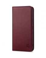 SHIELDON SAMSUNG Galaxy A54 Wallet Case, SAMSUNG A54 Genuine Leather Case RFID Blocking Card Holder Magnetic Closure Kickstand Protective Book Flip Folio Cover - Wine Red
