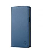 SHIELDON iPhone 13 Pro Max Wallet Case, iPhone 13 Pro Max Genuine Leather Cover - Royal Blue