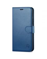 SHIELDON iPhone 13 Pro Max Wallet Case, iPhone 13 Pro Max Genuine Leather Cover with Magnetic Clasp Closure - Royal Blue