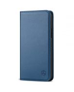 SHIELDON iPhone 13 Pro Wallet Case, iPhone 13 Pro Genuine Leather Cover with Magnetic Closure - Royal Blue