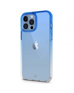 SHIELDON iPhone 13 Pro Max Clear Case Anti-Yellowing, Transparent Thin Slim Anti-Scratch Shockproof PC+TPU Case with Tempered Glass Screen Protector for iPhone 13 Pro Max 5G - Blue&Clear