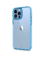 SHIELDON iPhone 13 Pro Max Clear Case Anti-Yellowing, Transparent Thin Slim Anti-Scratch Shockproof PC+TPU Case with Tempered Glass Screen Protector for iPhone 13 Pro Max 5G - Blue