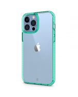 SHIELDON iPhone 13 Pro Max Clear Case Anti-Yellowing, Transparent Thin Slim Anti-Scratch Shockproof PC+TPU Case with Tempered Glass Screen Protector for iPhone 13 Pro Max 5G - Green