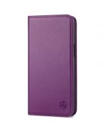 SHIELDON iPhone 13 Pro Max Wallet Case, iPhone 13 Pro Max Genuine Leather Cover - Purple