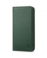SHIELDON SAMSUNG S22 Wallet Case - SAMSUNG GALAXY S22 Genuine Leather Case Folio Cover - Midnight Green