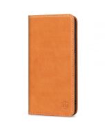 SHIELDON SAMSUNG S22 Plus Wallet Case - SAMSUNG GALAXY S22 Plus Genuine Leather Case Folio Cover - Brown