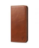 SHIELDON SAMSUNG Galaxy S23 Plus Wallet Case, SAMSUNG S23 Plus Leather Cover Flip Folio Book Case - Brown - Retro