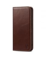 SHIELDON SAMSUNG Galaxy S23 Plus Wallet Case, SAMSUNG S23 Plus Leather Cover Flip Folio Book Case - Coffee - Retro