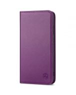 SHIELDON SAMSUNG Galaxy S24 Genuine Leather Wallet Case, SAMSUNG S24 Flip Case Folio Book Magnet Cover - Purple