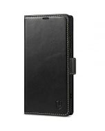 SHIELDON SAMSUNG Galaxy S24 Ultra Wallet Case, SAMSUNG S24 Ultra Leather Cover Flip Folio Book Case - Black - Retro