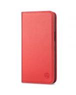 SHIELDON iPhone 14 Pro Max Wallet Case, iPhone 14 Pro Max Genuine Leather Folio Cover - Red