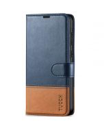 TUCCH SAMSUNG GALAXY A55 Wallet Case, SAMSUNG A55 Leather Case Folio Cover - Blue & Brown