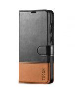 TUCCH SAMSUNG GALAXY A55 Wallet Case, SAMSUNG A55 Leather Case Folio Cover - Black & Brown