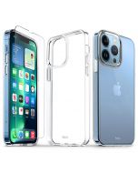 TUCCH iPhone 13 Pro Clear TPU Case Non-Yellowing, Transparent Thin Slim Scratchproof Shockproof TPU Case with Tempered Glass Screen Protector for iPhone 13 Pro 5G - Crystal Clear