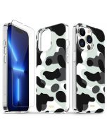 TUCCH iPhone 13 Pro Clear TPU Case Non-Yellowing, Transparent Thin Slim Scratchproof Shockproof TPU Case with Tempered Glass Screen Protector for iPhone 13 Pro 5G - Black and White Camouflage