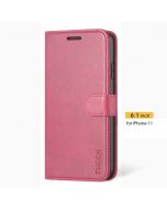TUCCH iPhone 11 Wallet Case Protective, iPhone 11 Flip Cover Slim - Hot Pink