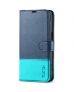 TUCCH iPhone 15 Wallet Case, iPhone 15 PU Leather Case-Blue&Light Blue