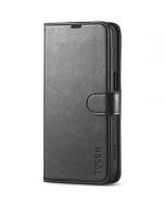 TUCCH iPhone 15 Wallet Case, iPhone 15 PU Leather Case-Black