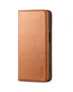 TUCCH iPhone 15 Wallet Case, iPhone 15 Magnet Case - Light Brown