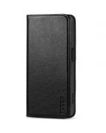 TUCCH iPhone 15 Plus Wallet Case, iPhone 15 Plus Phone Case with Card Slots - Full Grain Black