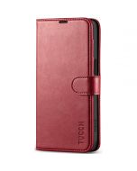 TUCCH iPhone 15 Plus Wallet Case, iPhone 15 Plus Leather Cover - Dark Red