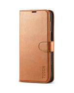 TUCCH iPhone 15 Plus Wallet Case, iPhone 15 Plus Leather Cover - Light Brown