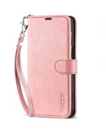 TUCCH iPhone 15 Plus Wallet Case, iPhone 15 Plus Leather Cover - Wrist Strap Rose Gold