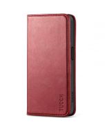 TUCCH iPhone 15 Pro Wallet Case, iPhone 15 Pro Stand Case - Dark Red