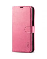 TUCCH iPhone 15 Pro Max Leather Wallet Case, iPhone 15 Pro Max Flip Phone Case - Hot Pink
