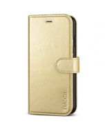 TUCCH iPhone 7 Wallet Case, iPhone 8 Case, Premium PU Leather Case - Shiny Champagne Gold
