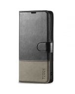 TUCCH SAMSUNG GALAXY S22 Wallet Case, SAMSUNG S22 PU Leather Case Flip Cover - Black & Grey