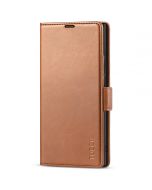 TUCCH SAMSUNG S22 Ultra Wallet Case, SAMSUNG Galaxy S22 Ultra PU Leather Cover Book Flip Folio Case with Dual Magnetic Tab - Light Brown