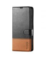 TUCCH SAMSUNG GALAXY S23 Plus Wallet Case, SAMSUNG S23 Plus PU Leather Case Book Flip Folio Cover - Black & Brown