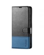 TUCCH SAMSUNG GALAXY S23 Plus Wallet Case, SAMSUNG S23 Plus PU Leather Case Book Flip Folio Cover - Black & Light Blue