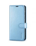 TUCCH SAMSUNG GALAXY S23 Plus Wallet Case, SAMSUNG S23 Plus PU Leather Case Book Flip Folio Cover - Shiny Light Blue