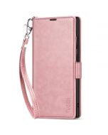 TUCCH SAMSUNG S23 Ultra Wallet Case, SAMSUNG Galaxy S23 Ultra PU Leather Cover Book Flip Folio Case - Wrist Strap - Rose Gold