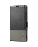 TUCCH SAMSUNG S23 Ultra Wallet Case, SAMSUNG Galaxy S23 Ultra PU Leather Cover Book Flip Folio Case - Black & Grey