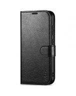 TUCCH SAMSUNG GALAXY S24 Wallet Case, SAMSUNG S24 PU Leather Case Flip Cover - Black - Full Grain