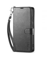 TUCCH SAMSUNG GALAXY S24 Wallet Case, SAMSUNG S24 PU Leather Case Flip Cover - Strap - Black
