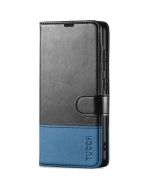 TUCCH SAMSUNG GALAXY S24 Wallet Case, SAMSUNG S24 PU Leather Case Flip Cover - Black & Light Blue