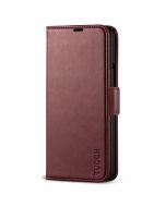 TUCCH SAMSUNG GALAXY Z FOLD 3 Wallet Case, SAMSUNG Z FOLD 3 Flip Case with S Pen Holder - Wine Red