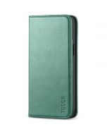 TUCCH iPhone 14 Wallet Case, iPhone 14 PU Leather Case, Flip Cover with Stand, Credit Card Slots, Magnetic Closure - Myrtle Green